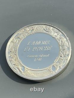 Franklin Mint Sterling Silver Treasures of Louvre F Gerard Psyche and Amur Medal