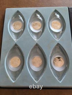 Franklin Mint Sterling Silver Twelve Days Of Christmas Coins Complete Set 1970s