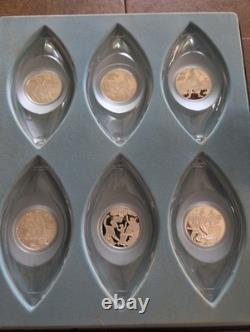 Franklin Mint Sterling Silver Twelve Days Of Christmas Coins Complete Set 1970s