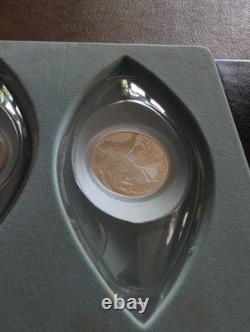 Franklin Mint Sterling Silver Twelve Days Of Christmas Coins Complete Set 1970s