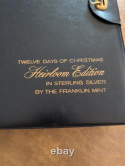 Franklin Mint Sterling Silver Twelve Days Of Christmas Coins Complete Set 1970s