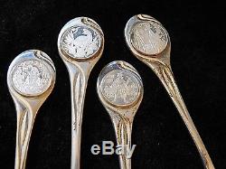 Franklin Mint Sterling Silver Twelve Days of Christmas Tea spoons in case