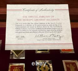 Franklin Mint Sterling Silver Worlds Greatest Regiments 30.6 tr oz Very Rare set