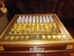 Franklin Mint Stratego Ultimate CIVIL War Gold Silver Pieces Prototype Glass