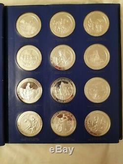 Franklin Mint Texas Under Six Flags 50 Sterling Silver Medals Set