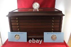 Franklin Mint The 100 Greatest Masterpieces Silver Round Complete Set With Case