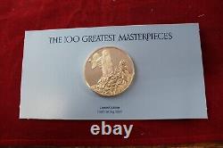 Franklin Mint The 100 Greatest Masterpieces Silver Round Complete Set With Case