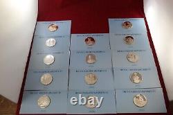 Franklin Mint The 100 Greatest Masterpieces Silver Round Complete Set With Case