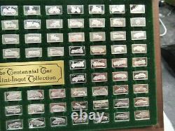 Franklin Mint The Centennial Car Sterling Silver Mini-Ingot Collection & Box