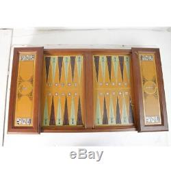 Franklin Mint The Excalibur Backgammon Game Set with Gold And Silver Coin Pieces