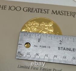 Franklin Mint The Garden of Delights Bosch 24k Gold Plated Sterling Medal 1974