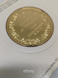Franklin Mint The Garden of Delights Bosch 24k Gold Plated Sterling Medal 1974