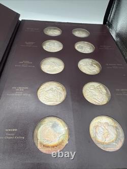 Franklin Mint The Genius Of Michelangelo 60 Sterling Silver Coins Medals 1970