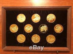 Franklin Mint The Genius of Leonardo Da Vinci, 50 gold plated silver medals