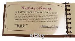 Franklin Mint The Genius of Leonardo Davinci 24K Gold on Sterling Silver 50 Coin