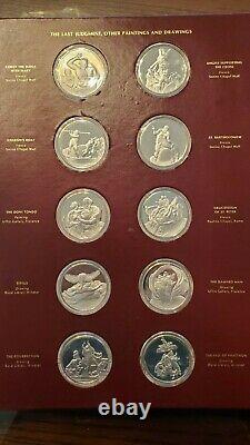 Franklin Mint The Genius of Michelangelo Sterling Silver complete PROOF set