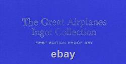 Franklin Mint The Great Airplanes Ingot Collection Sterling Silver Set 1 COA