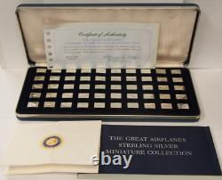 Franklin Mint The Great Airplanes Sterling Silver Miniature Collection Set