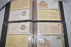 Franklin Mint The Great Explorers 50 Silver Medallion Collection in 2 Folders