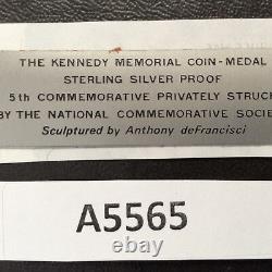 Franklin Mint The Kennedy Memorial Commemorative Silver Medal A5565