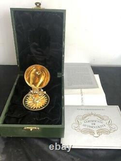 Franklin Mint The Master Jeweller Imperial Egg CoA Silver Gold Diamonds Faberge