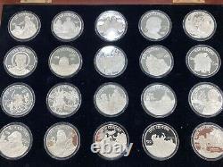 Franklin Mint The Millenia 1 OZ Silver Coin Collection 20 Total Ounces