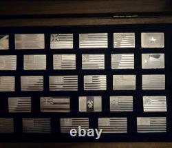 Franklin Mint The Official Flags of the States Sterling Silver Set Complete