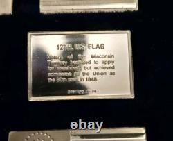 Franklin Mint The Official Flags of the States Sterling Silver Set Complete
