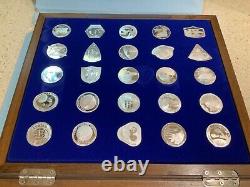 Franklin Mint The Official NASA Manned Space Flight Emblem 25 Silver Medals