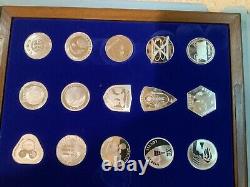 Franklin Mint The Official NASA Manned Space Flight Emblem 25 Silver Medals