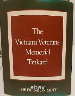 Franklin Mint The Official Vietnam Veterans Memorial Tankard Beer Stein 3D 1989