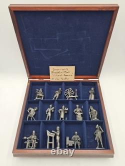 Franklin Mint The People Of Colonial America 13 Fine Pewter Figures