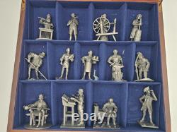 Franklin Mint The People Of Colonial America 13 Fine Pewter Figures