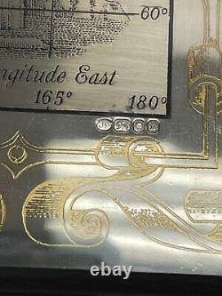 Franklin Mint The Royal Geographical Society Silver Map