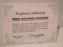 Franklin Mint The Silver Circus The Clown Sascha Brastoff 1977 Sterling 24K