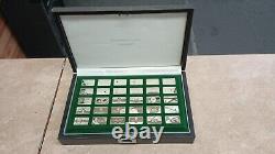 Franklin Mint The Silver Gem Ingots of The World 30 Ingot Set with Box