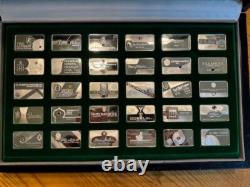 Franklin Mint The Silver Gem Ingots of The World 30 Ingot Set with Box