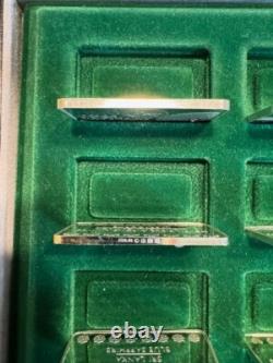 Franklin Mint The Silver Gem Ingots of The World 30 Ingot Set with Box