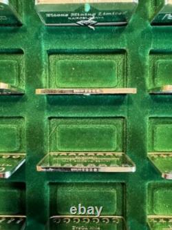 Franklin Mint The Silver Gem Ingots of The World 30 Ingot Set with Box