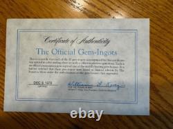 Franklin Mint The Silver Gem Ingots of The World 30 Ingot Set with Box