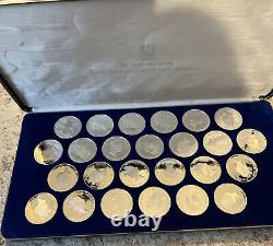 Franklin Mint The Treasure Coins of the Caribbean 1985 Proof Set of 25 Sterling