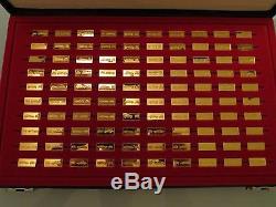 Franklin Mint The Worlds Great Performance Cars 100 Silver Gold Ingots Set