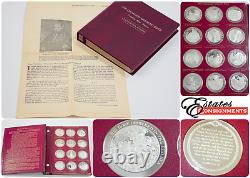 Franklin Mint Thomason Medallic Bible. 925 Sterling Silver Coins 75 Ozt