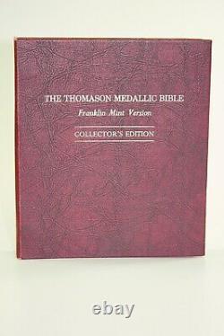 Franklin Mint Thomason Medallic Bible. 925 Sterling Silver Coins 75 Ozt