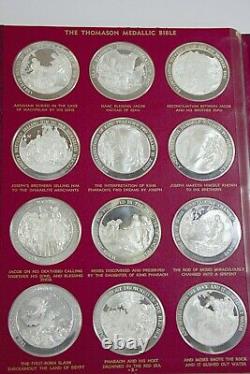 Franklin Mint Thomason Medallic Bible. 925 Sterling Silver Coins 75 Ozt