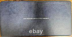 Franklin Mint Treasure Coins of the Caribbean 25 Coin Set Sterling Silver Proofs