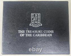 Franklin Mint Treasure Coins of the Caribbean 25 Coin Set Sterling Silver Proofs