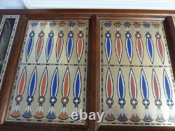 Franklin Mint Treasures of Tutankhamun Egyptian Backgammon Board gold silver pcs