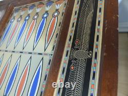 Franklin Mint Treasures of Tutankhamun Egyptian Backgammon Board gold silver pcs
