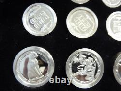 Franklin Mint Treasures of Tutankhamun Egyptian Backgammon Board gold silver pcs